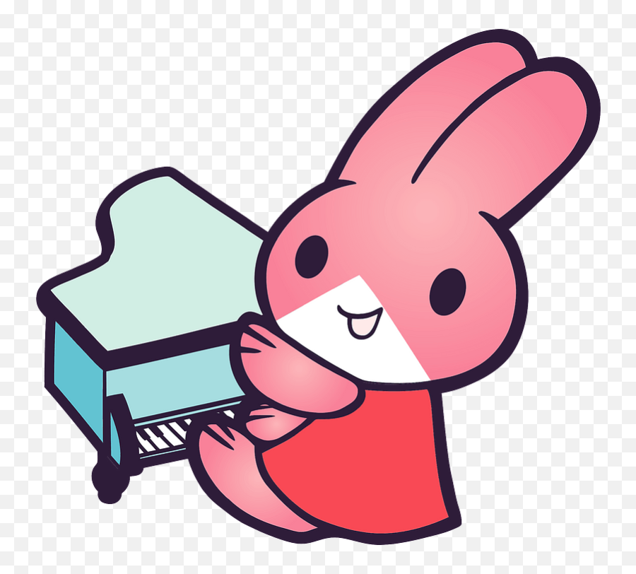 Rabbit Playing Piano Clipart Free Download Creazilla Png Transparent
