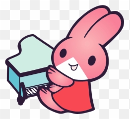 Rabbit Playing Piano Clipart Free Download Creazilla Png