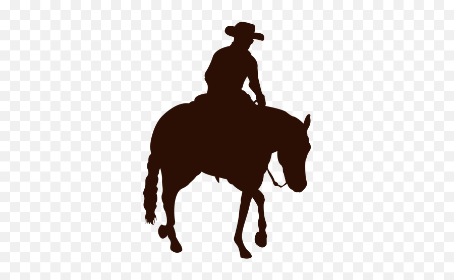 Cowboy Riding Horse Profile Silhouette - Transparent Png Silhueta Vaqueiro Png,Cowboy Silhouette Png