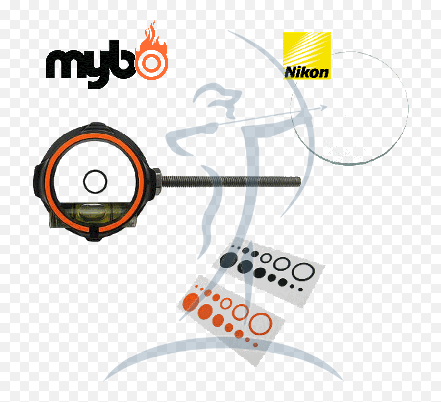 Mybo Merlin Ten Zone Scope Standard Dots U0026 Circles Kit Bogentandlerat - Archery Dots For Scopes Png,Orange Dots Logo
