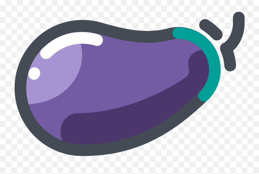 Eggplant Vector Curved - Eggplant Clipart Full Size Graphic Design Png,Eggplant Emoji Transparent Background