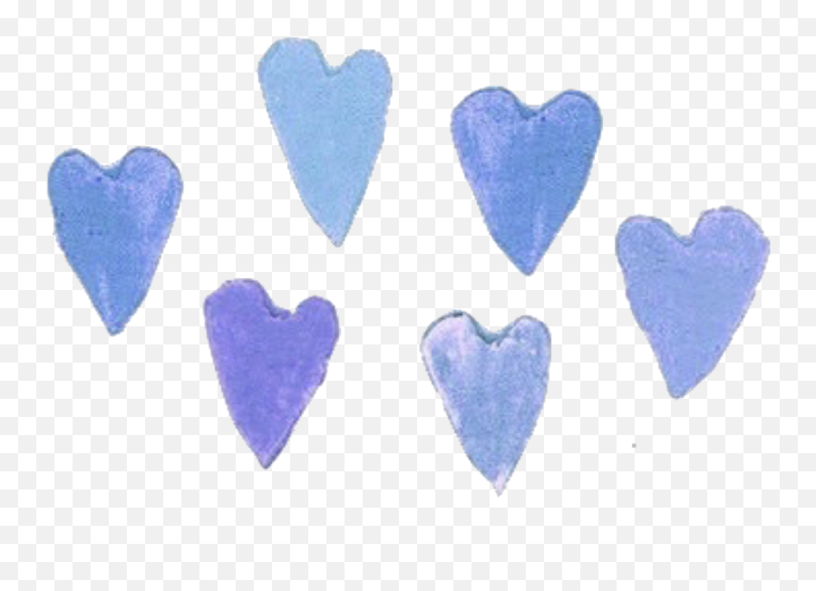 Download Blue Heart Hearts Doodle Paint Aesthetic - Heart Png,Watercolor Heart Png