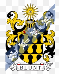 Blunt Family Crest Coat Of Arms And - John Hawkins Coat Of Arms Png,Blunt Png