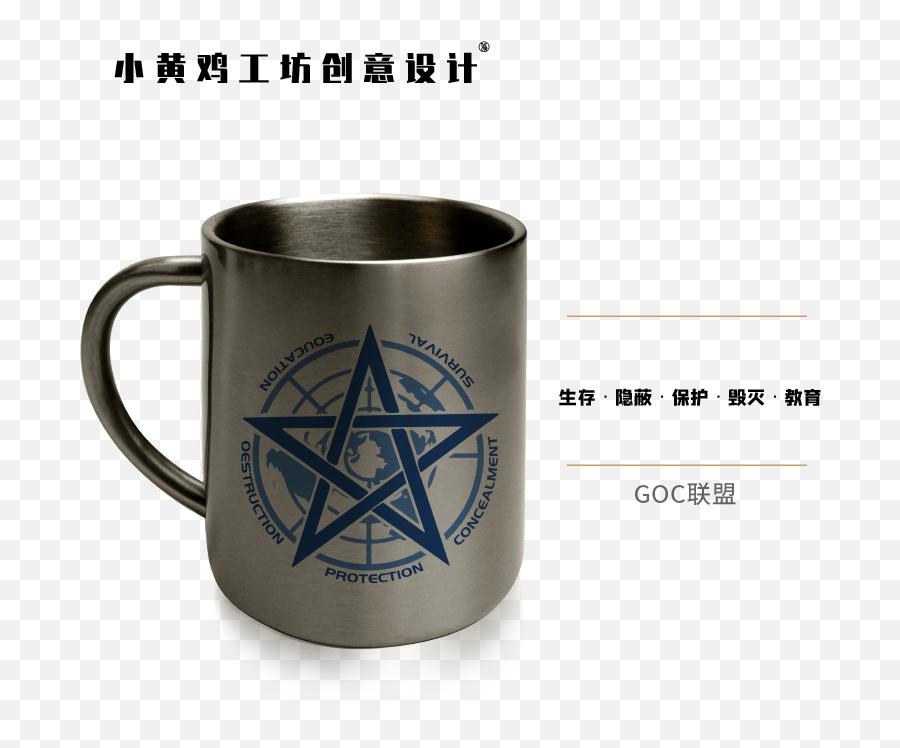 Scp Secure Contain Protect Special Containment Procedure Foundation Goc Star Stainless Steel Mug Cup Cosplay Prop Gift - United Nations Png,Scp Logo Png