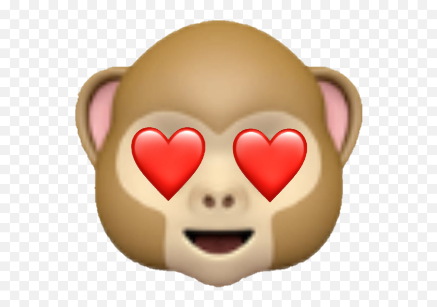 Emoji Monkey Heart Hearteyes - Monkey With Heart Eyes Emoji Png,Heart Emojis Transparent