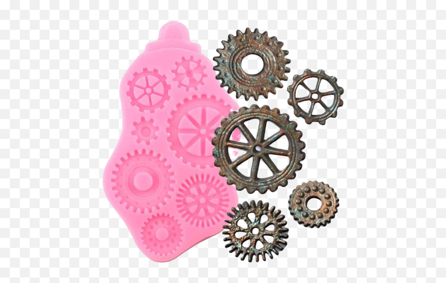 Steampunk Gears Fondant Silicone Mould - Mold Png,Steampunk Gears Png