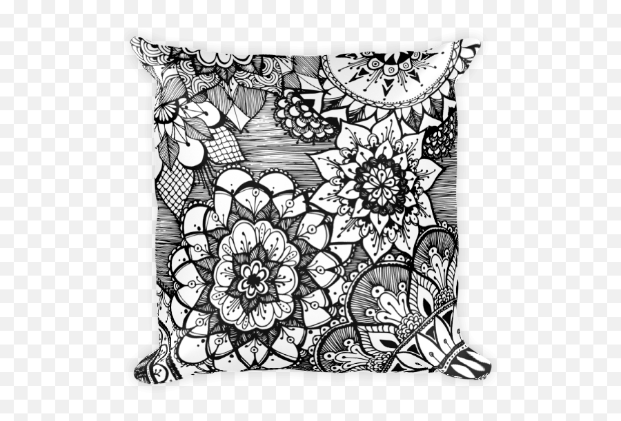 Flower Pattern - Square Pillow Wolff Designshop Decorative Png,Flower Pattern Transparent