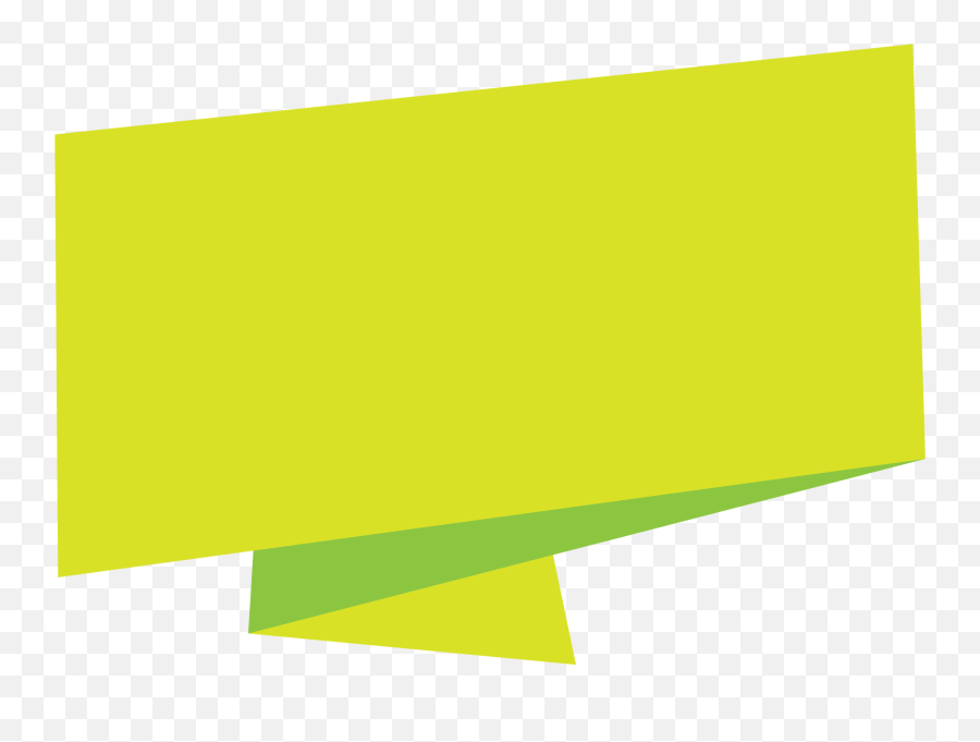 Green Yellow Banner Origami - Horizontal Png,Yellow Banner Png