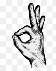 Download Hd Ok Hand Signal - Vector Transparent PNG Png Hd