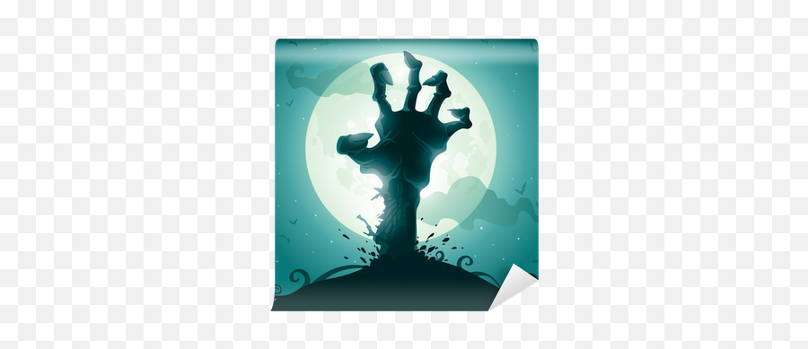 Halloween Background With Zombie Hand - We Live To Change Zombie Hand Moon Png,Halloween Moon Png