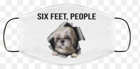 Shih Tzu 6 Feet People Face Mask Washable - Yoda Png,Shih Tzu Png