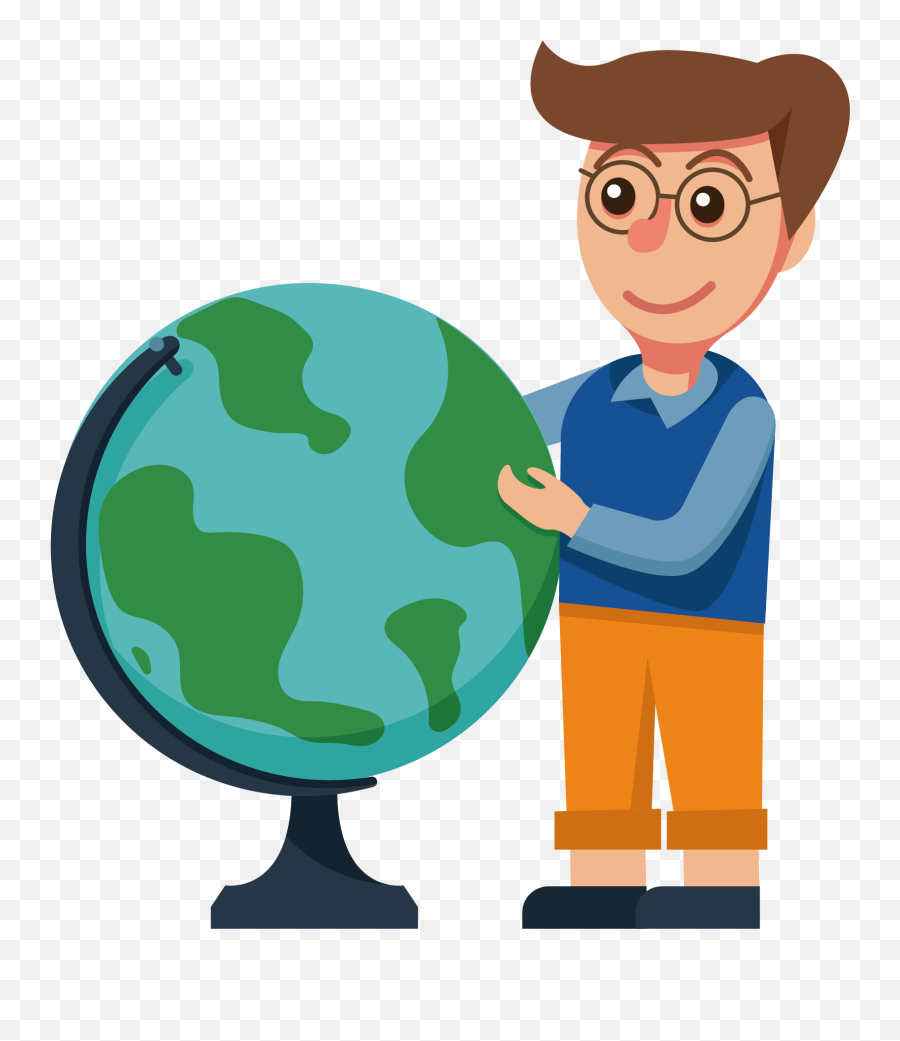 Earth Cartoon Png - Geography Class Globe Geography Geography Cartoon Png,Teacher Clipart Png