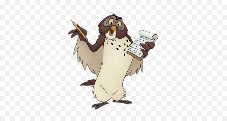 Winnie The Pooh Owl Writing Transparent Png - Stickpng Owl Winnie The Pooh,Writing Png