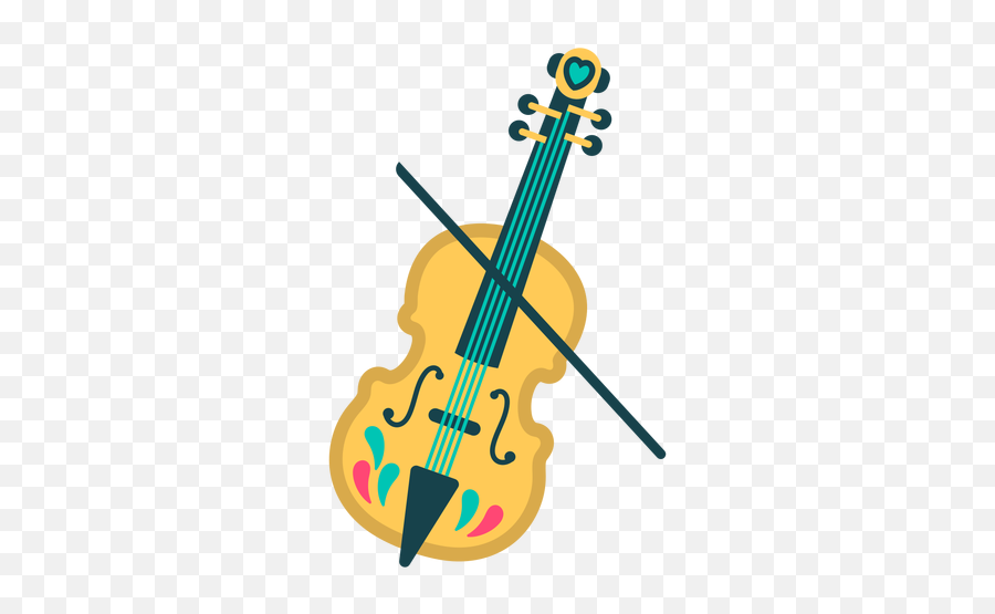 Violin Cute Flat - Vertical Png,Fiddle Icon