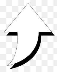 Top White Curved Arrow Transparent Vector Image Free - Background png
