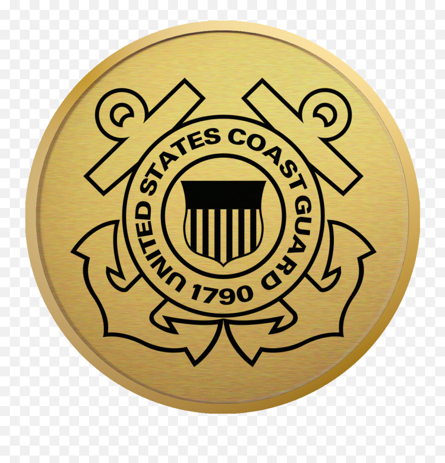 United States Coast Guard Gold Engraved Medallion - Us Coast Guard Logo Png,Coast Guard Icon