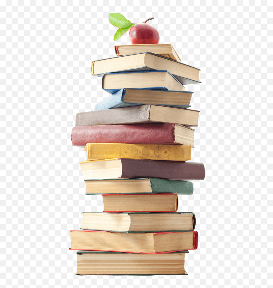 Book Png Transparent - Stack Of Books With Apple Png,Book Stack Png