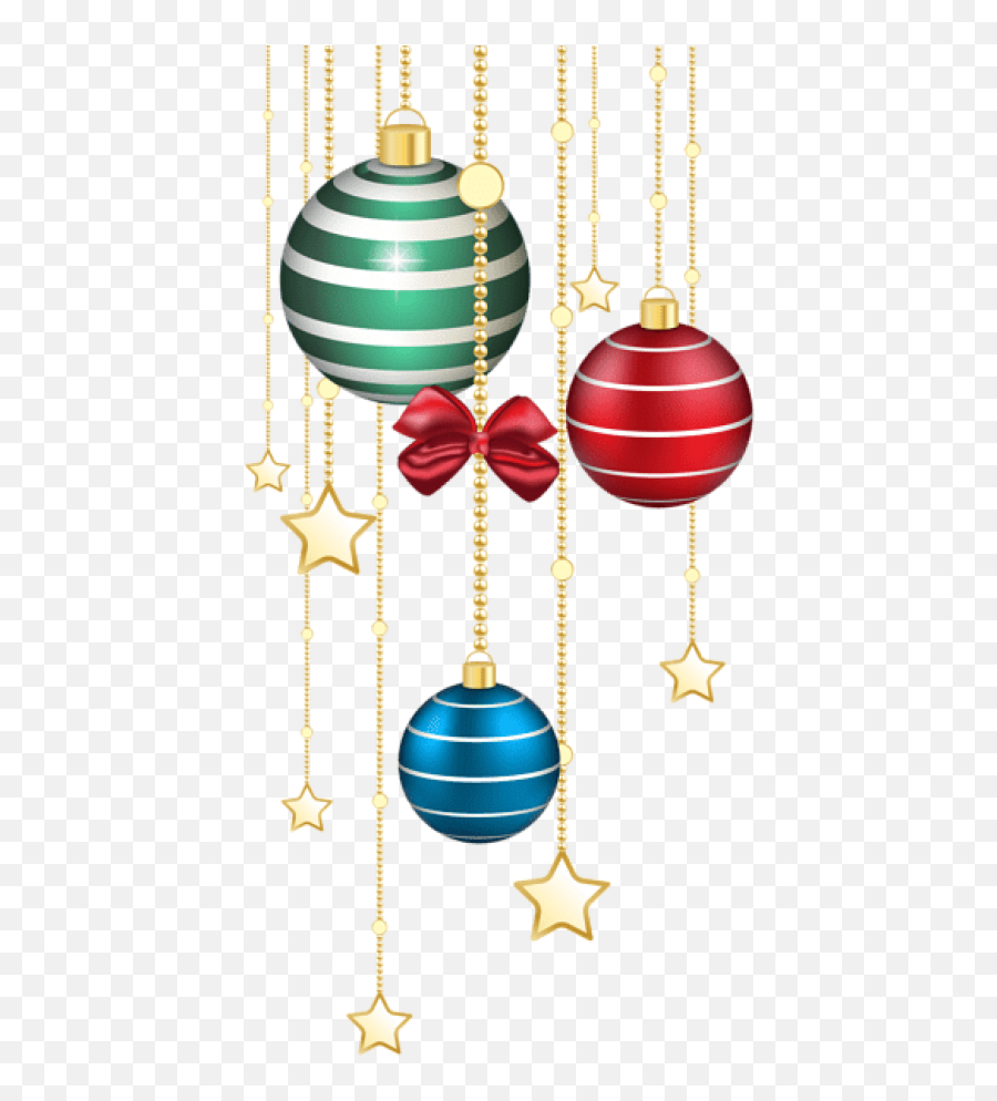 Download Hd Free Png Christmas Balls Decor Images - Transparent Background Christmas Decorations Png,Christmas Decor Png