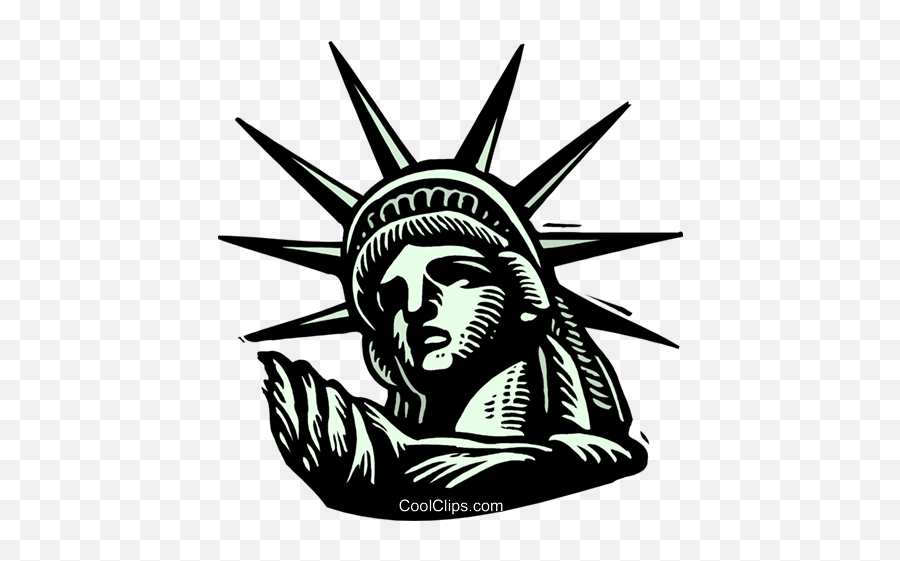 Statue Of Liberty Royalty Free Vector Clip Art Illustration - Statue Of Liberty Clipart Png,Statue Of Liberty Transparent
