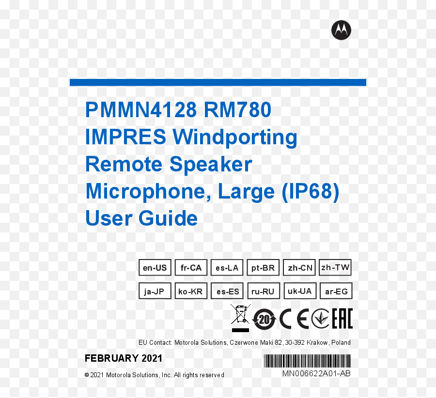 Motorola Impres Windporting Remote Speaker Microphone User - Dot Png,Where Is The Speaker Icon On My Moto G