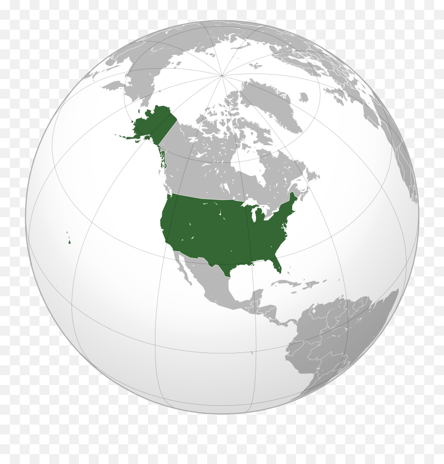 Outline Of The United States - Usa In Globe Png,United States Outline Png