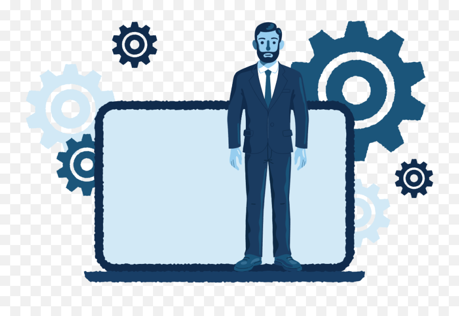 Business Solutions Illustration In Png Svg - Worker,Business Icon Silhouette