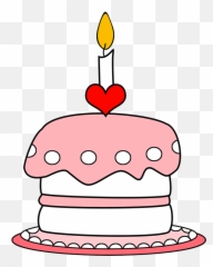 Clip Art And Free Birthday Graphics - Pink Cake Clipart png