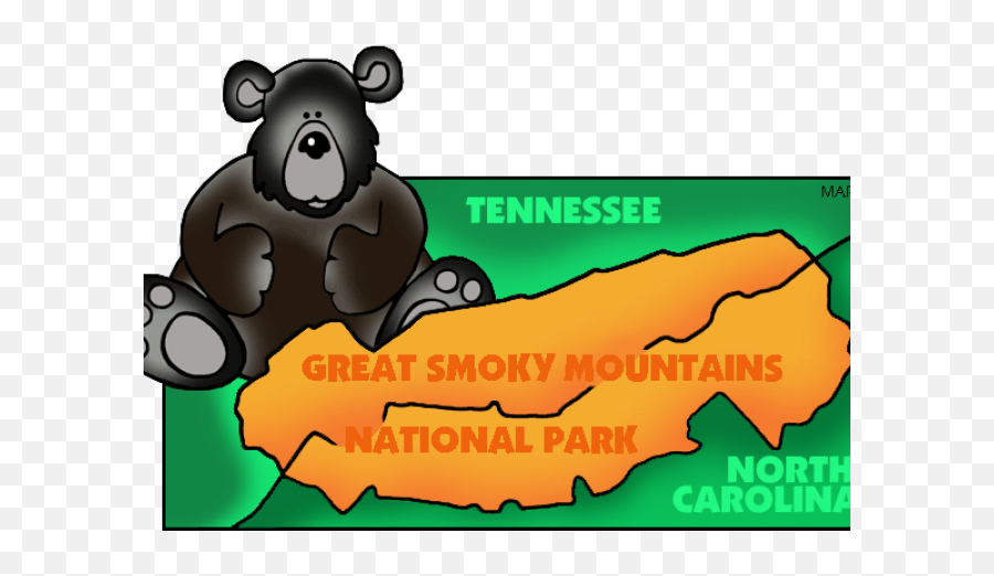 Mountains Clipart Smoky - Png Download Full Size Brown Bear Clip Art,Mountains Png