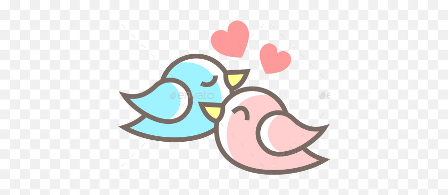 Love Birds Png Transparent Images Free Download Clip Art - Love Clip Art Pastel,Love Clipart Png