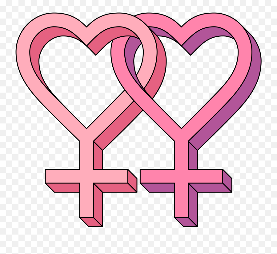 Lesbian Heart Symbol - Lesbian Symbol Heart Png,Glowing Cross Png
