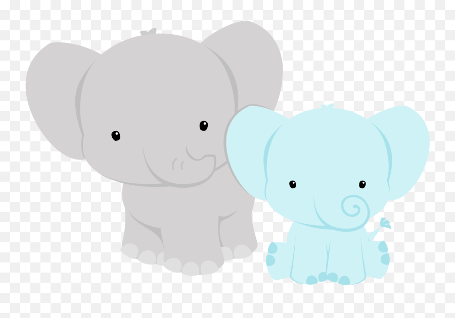 Elephant With Baby Png 2 Image - Clipart Baby Elephant Boy,Baby Elephant Png