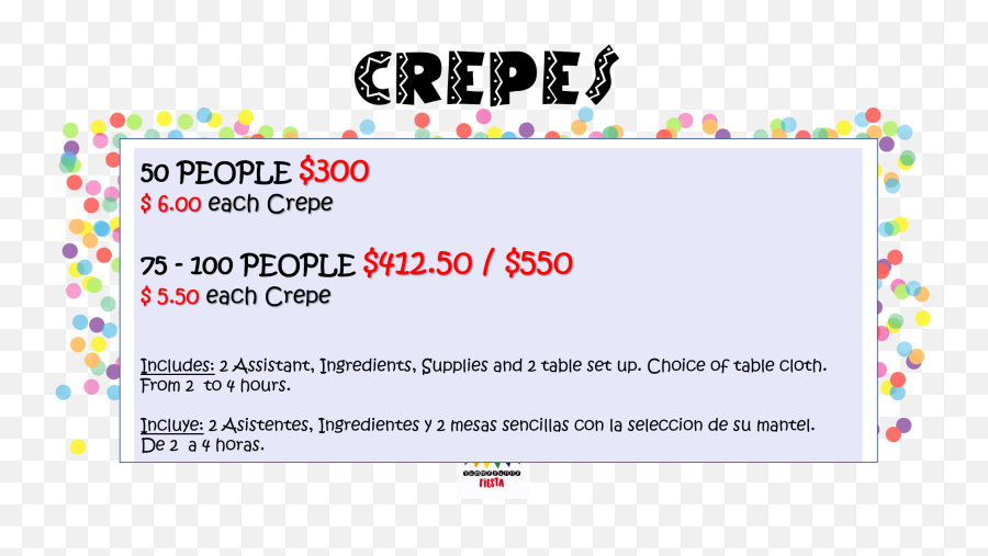 Our Rates Yummy Funny Fiesta - Screenshot Png,Crepes Png