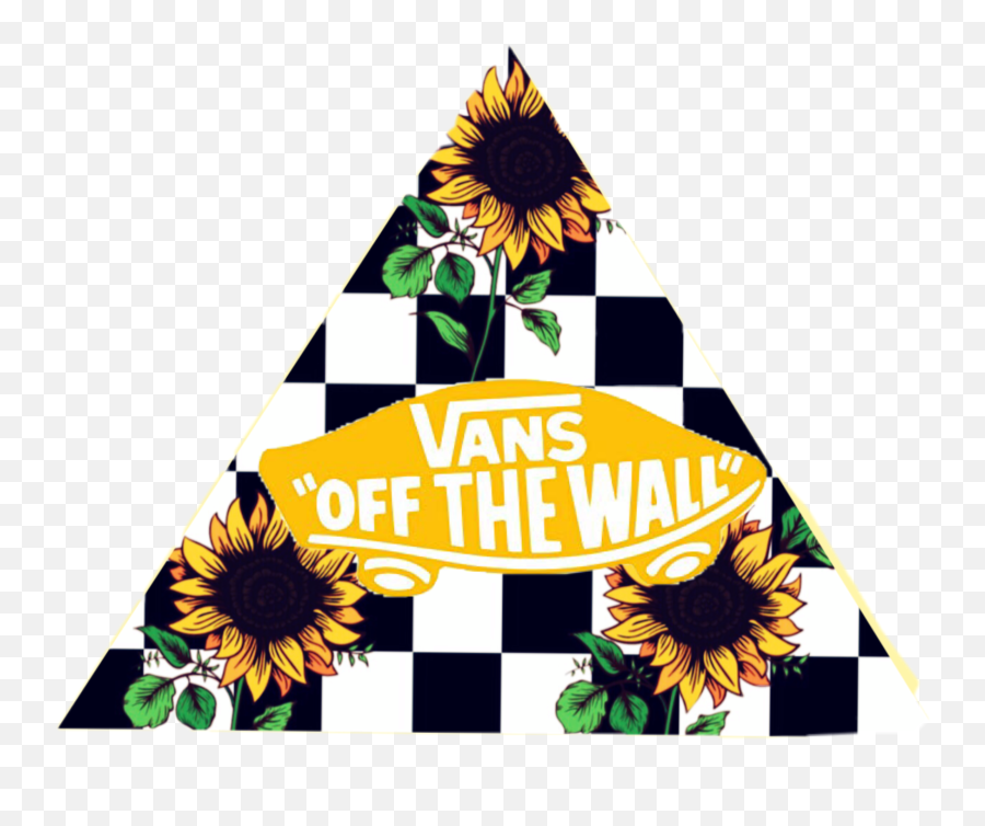 Yellow Vans - Sticker By Ivy X Solar Checkered Background Sunflower Checkerboard Png,Yellow Flower Logo