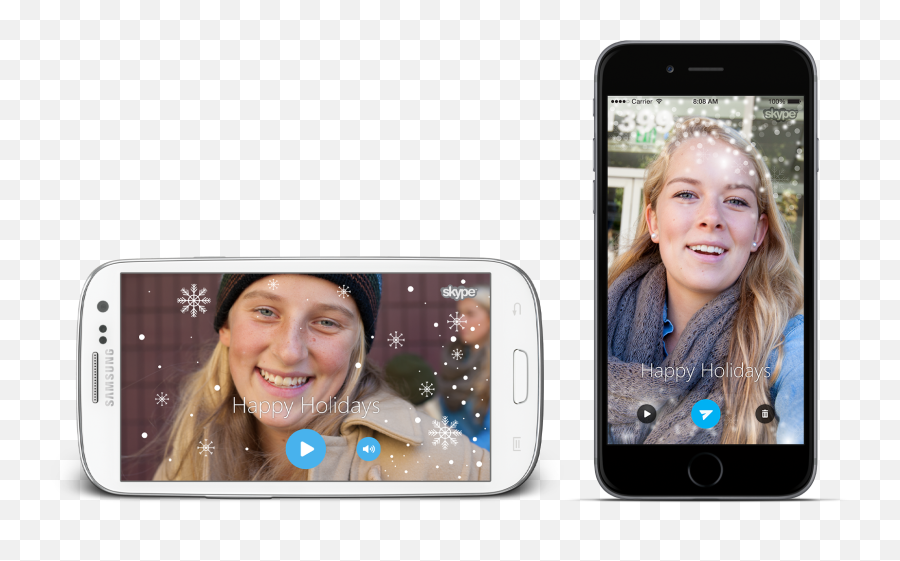 Let It Snow Skype App Gets Holiday - Themed Update With Video Skype Png,Snowflake Emoji Png