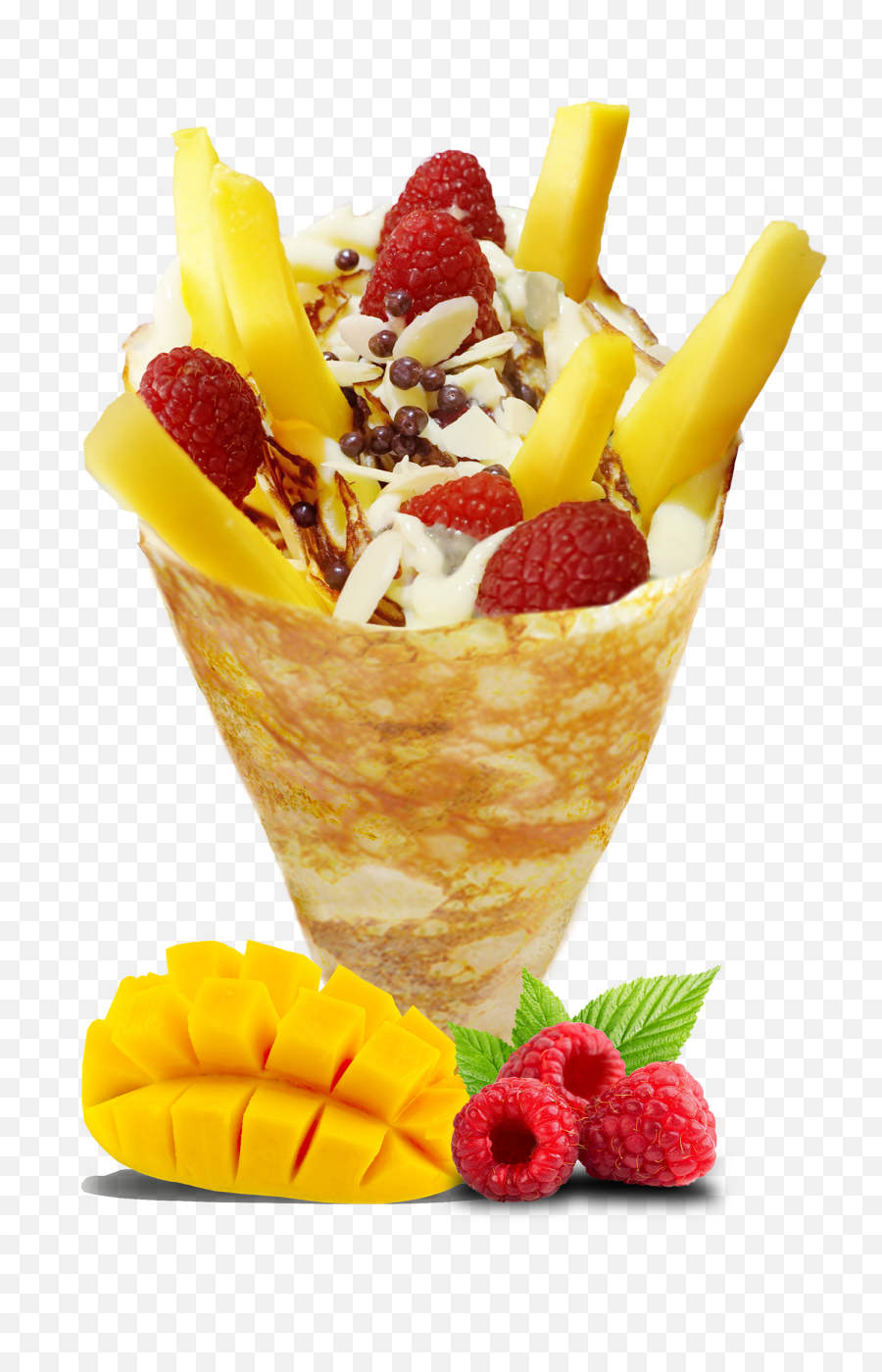 Mango Raspberries - Swirl Crepe Full Size Png Download T Swirl Crepe,Raspberries Png