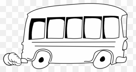 School Bus Outline Clip Art - Vector Clip Art Outline Of A Bus Png,Bus Clipart Png