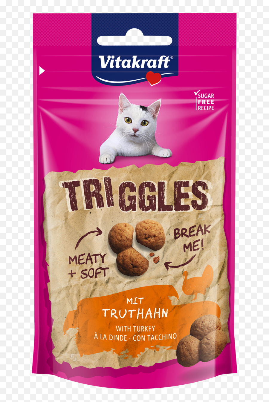 Vitakraft Triggles With Turkey Cat Treat - Vitakraft Crispy Crunch Salmon Png,Cat Whiskers Png