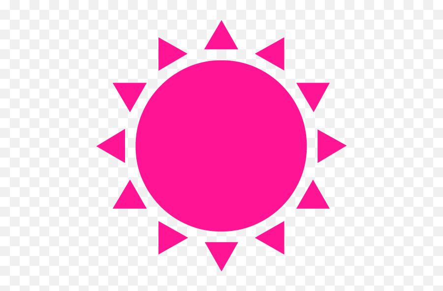 Deep Pink Sun 6 Icon - Free Deep Pink Sun Icons Transparent Background Cartoon Sun No Color Png,Sun Png Image