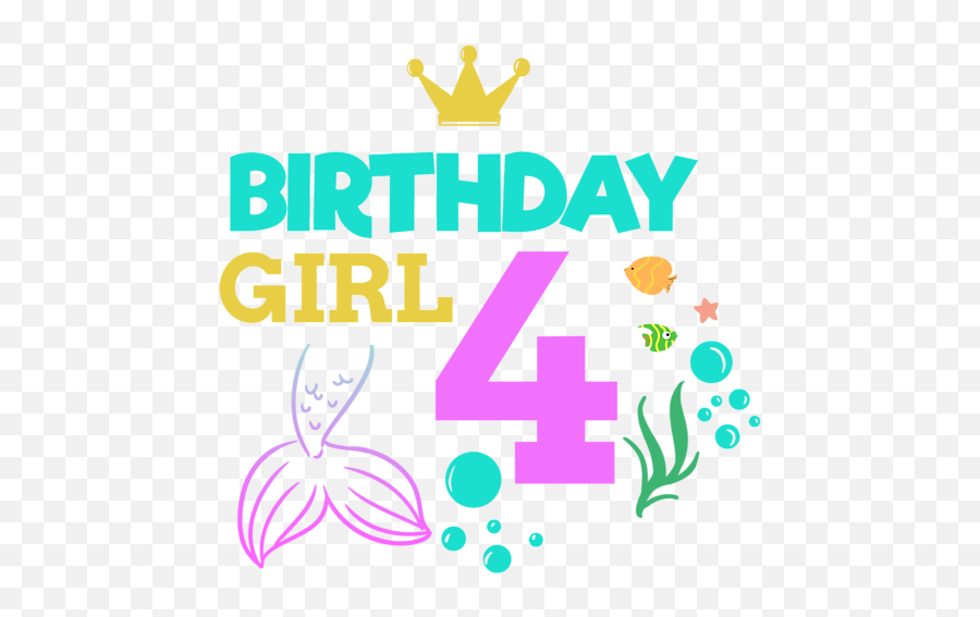 Birthday Girl Four 4th Boy Kids Greeting Card - Illustration Png,Happy Birthday Logos