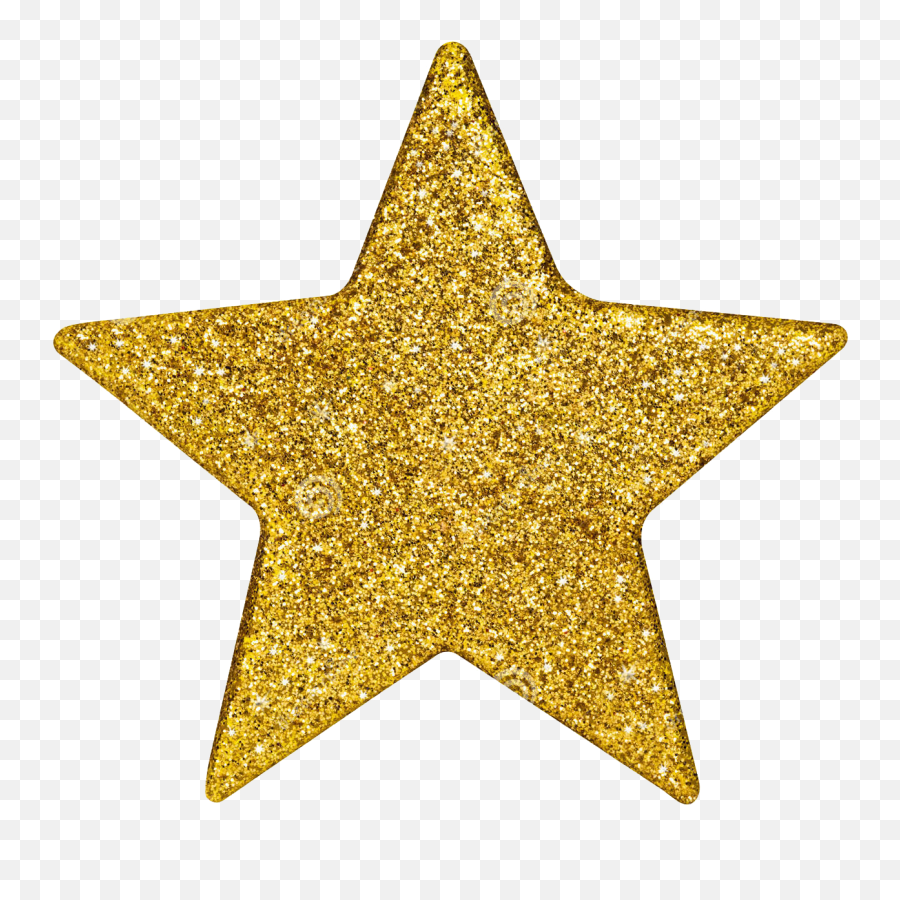Christmas Star Of Bethlehem Clip Art - Gold Glitter Star Png,Christmas Star Png