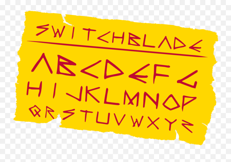 Switchblade U2013 Typo - Graphical Clip Art Png,Switchblade Png
