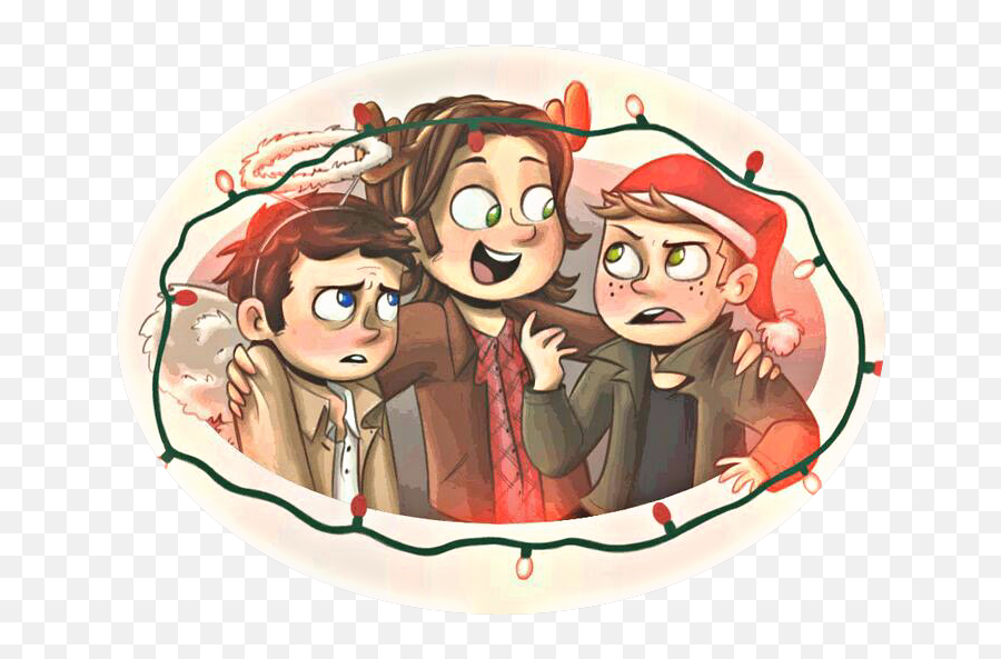 Download Supernatural Christmas Winchester Sam Dean Castiel - Supernatural Christmas Png,Dean Winchester Png