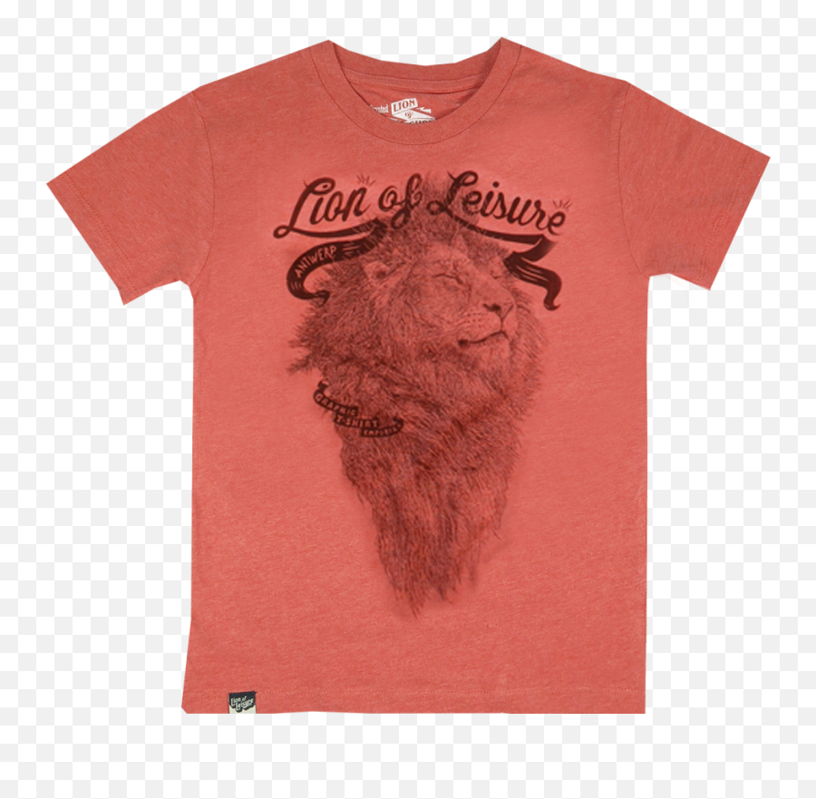 Lion Of Leisure T - Shirt Lion Orange Mayonnaise Short Sleeve Png,Orange Lion Logo