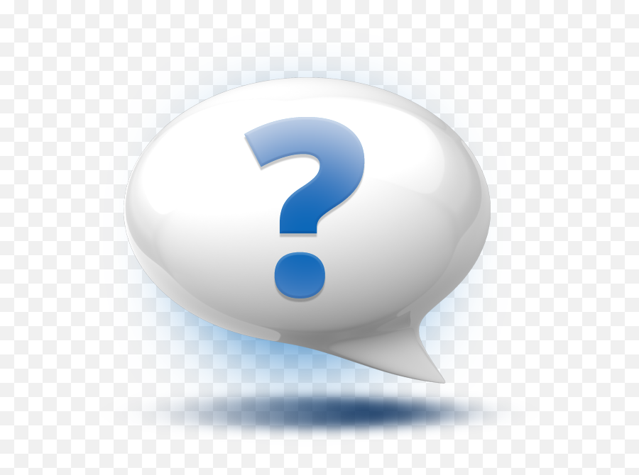 3d White Word Bubble Question Mark - Dot Png,3d Question Mark Png