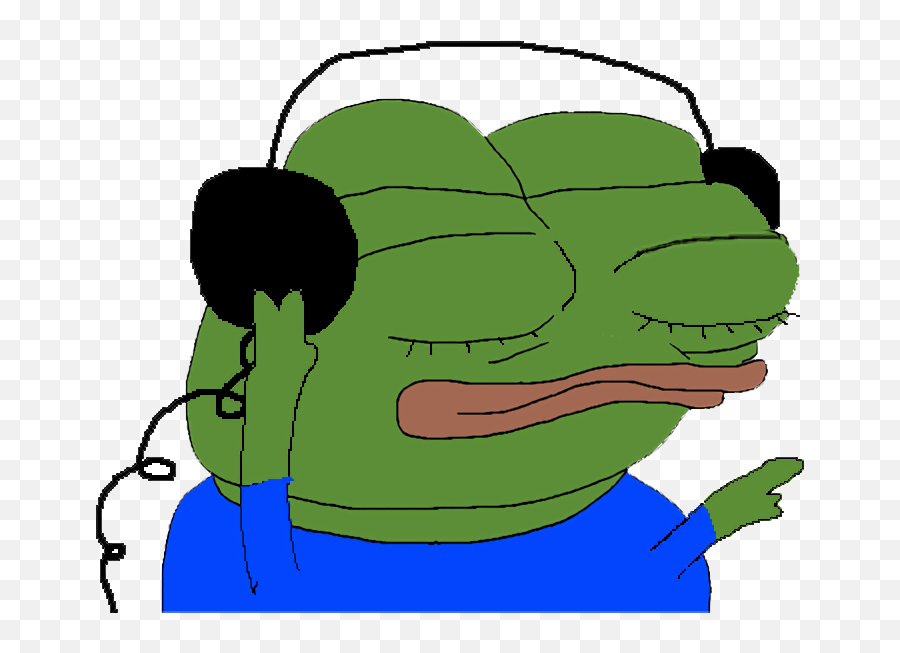 Download Pepe - Pepe Listening To Music Png,Sad Pepe Png