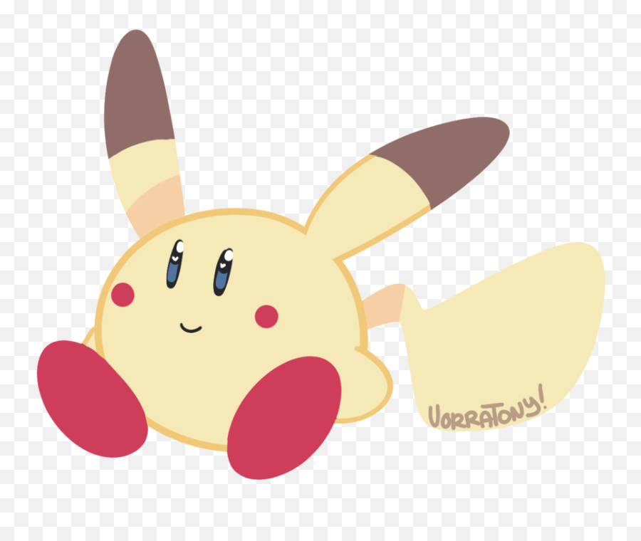With Pikachu - Cartoon Png,Kirby Face Png