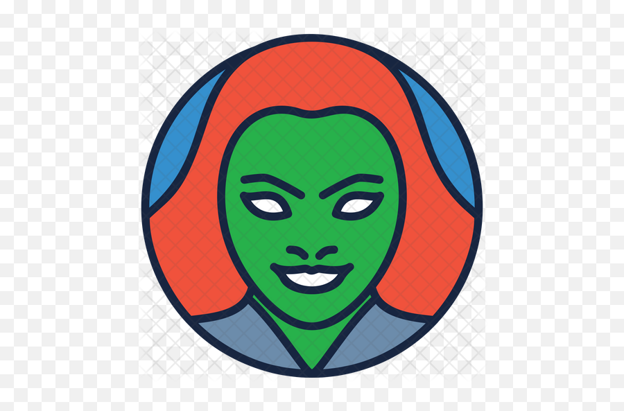 Gamora Icon Of Colored Outline Style - Icon Png,Gamora Png