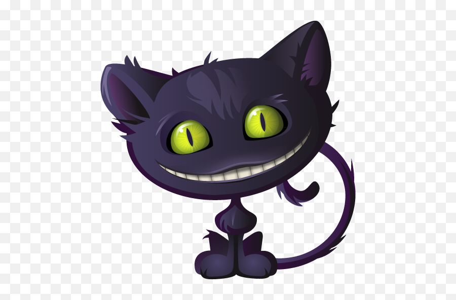 Scary Violet Cat Icon Png Clipart Image Iconbugcom - Cheshire Cat Icon,Cat Icon Png