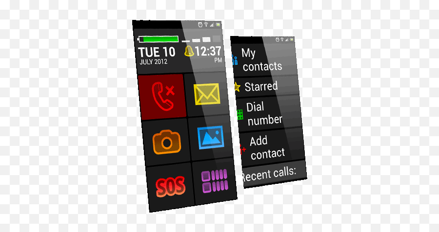 Big Launcher Phone Sms For Seniors - Android Alarm Clock Launcher Png,Gigantic Icon