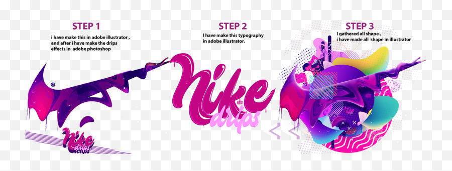 Nike drip dripping logo vector